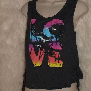 Love TANK TOP BY FL SIZE LG11/13 Grey USED